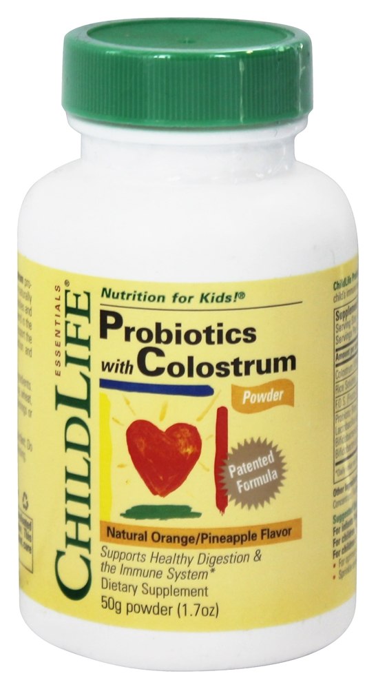 Child Life Essentials - Colostrum with Probiotics Powder Orange/Pineapple Flavor - 50 Grams