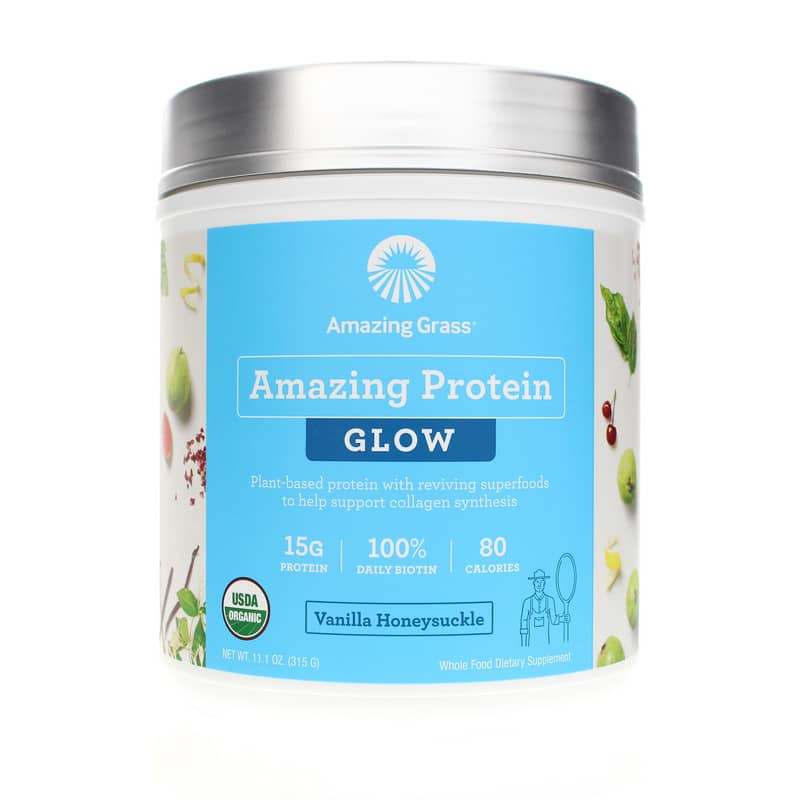 Amazing Grass Amazing Protein Glow Vanilla Honeysuckle 11.1 Oz