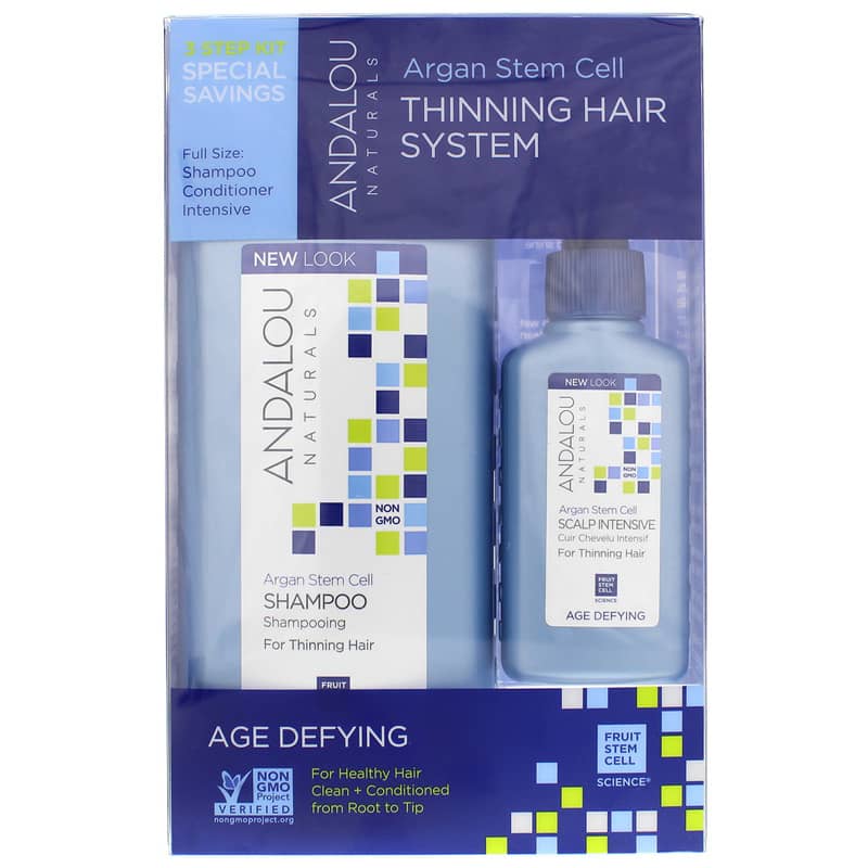 Andalou Naturals Argan Stem Cell Thinning Hair System, Age Defying Formula 3 Piece(s)