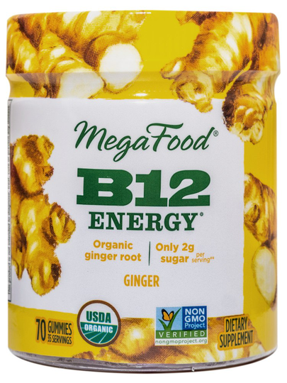 MegaFood - B12 Energy Organic Ginger Root - 70 Gummies