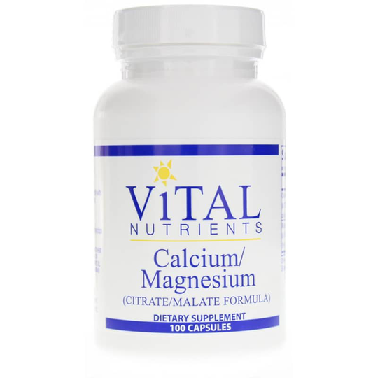 Vital Nutrients Calcium/Magnesium (Citrate/Malate) 100 Capsules