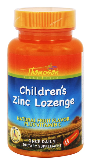 Thompson - Children's Zinc Lozenge Natural Fruit Flavor - 45 Lozenges