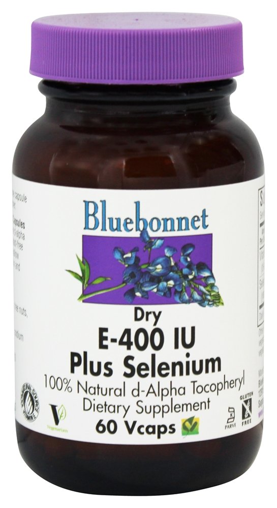 Bluebonnet Nutrition - Natural E400 Plus Selenium 400 IU - 60 Vegetarian Capsules