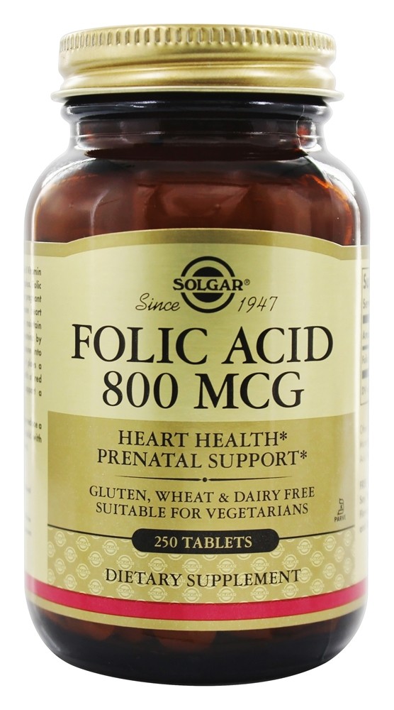 Solgar - Folic Acid 800 mcg. - 250 Tablets