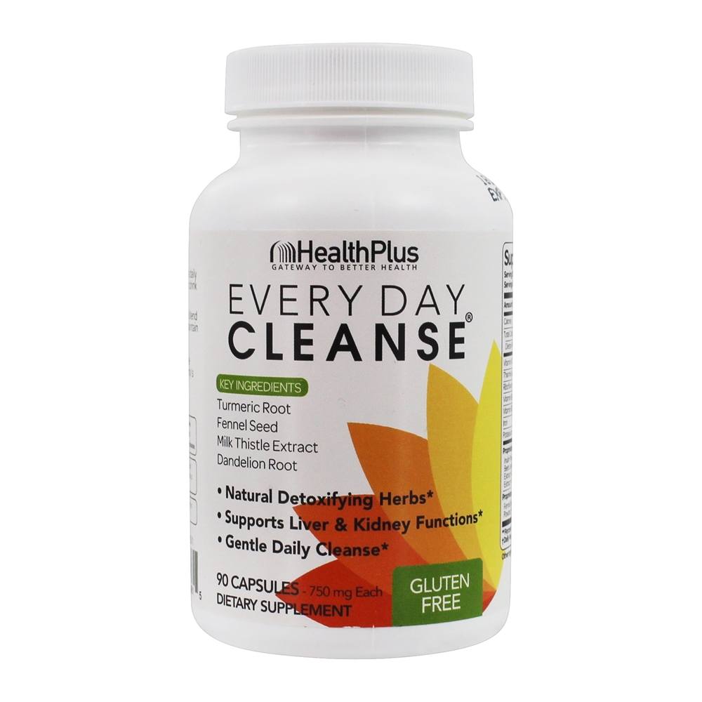 Health Plus - Every Day Cleanse Liver & Kidney Function Support 750 mg. - 90 Capsules