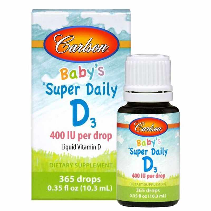 Carlson Labs Baby's Super Daily D3 400 IU Vitamin D Liquid 365 Drops