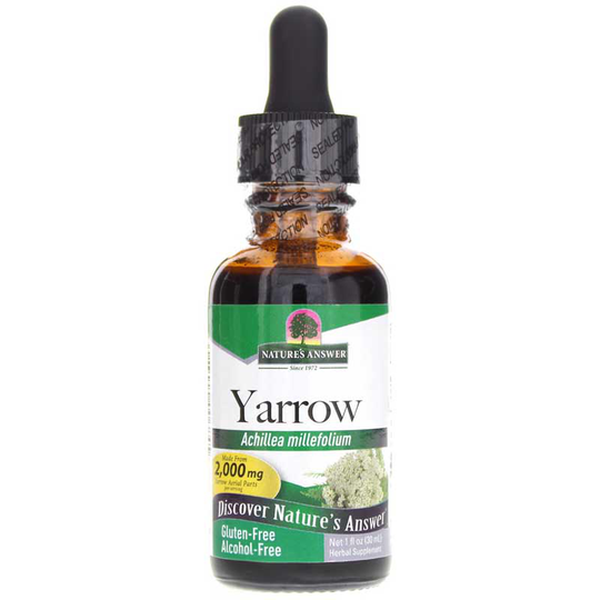 Natures Answer Yarrow Flowers Extract Alcohol-Free 1 Oz