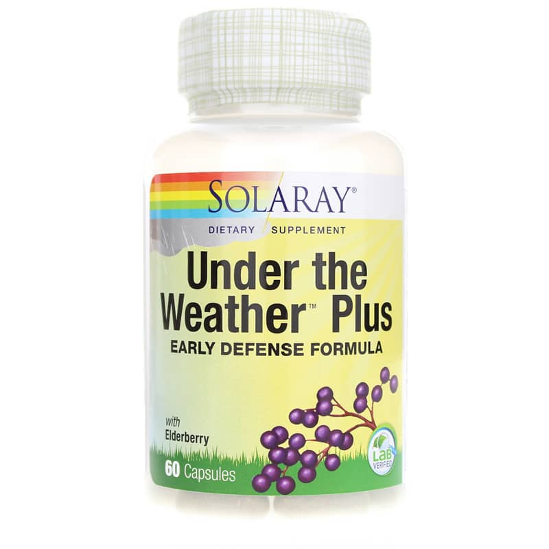 Solaray Under the Weather Plus, Early Defense Formula 60 Capsules