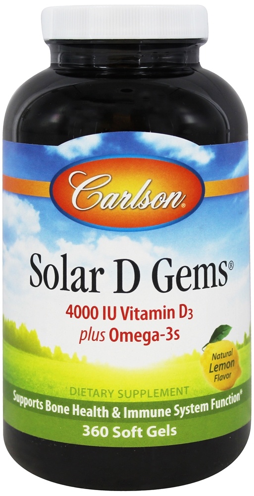 Carlson Labs - Solar D Gems Vitamin D3 4000 IU - 360 Softgels