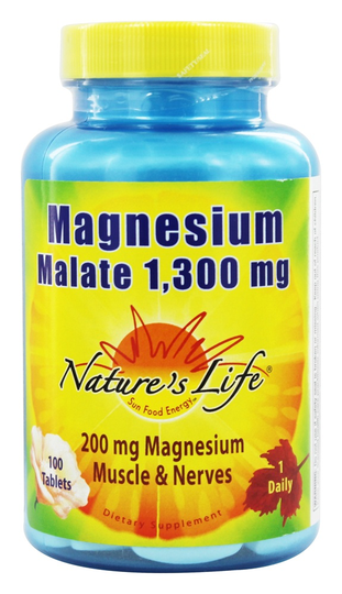 Nature's Life - Magnesium Malate 1300 mg. - 100 Tablets