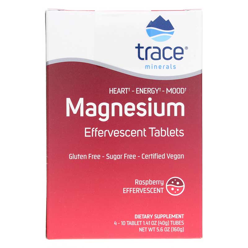 Trace Minerals Research Magnesium Effervescent Tablets 4 Tube