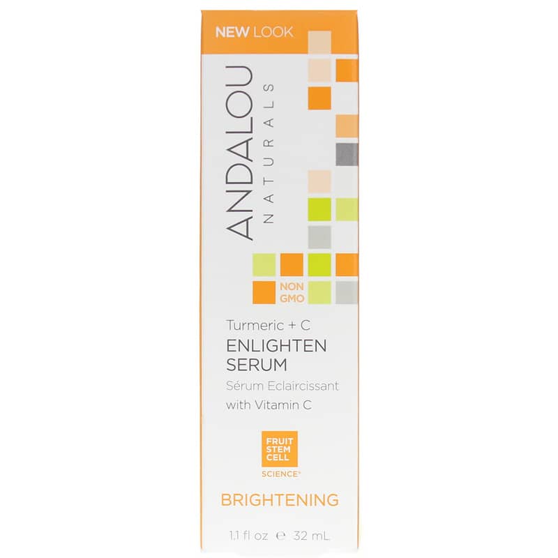 Andalou Naturals Turmeric + C Enlighten Serum, Brightening Formula 1.1 Oz
