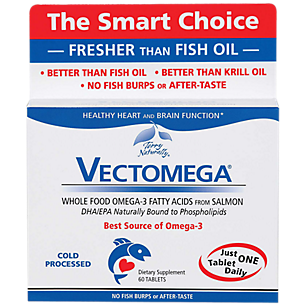 Vectomega - Cold Pressed Whole Food Omega-3 Fatty Acids from Salmon (60 Tablets)