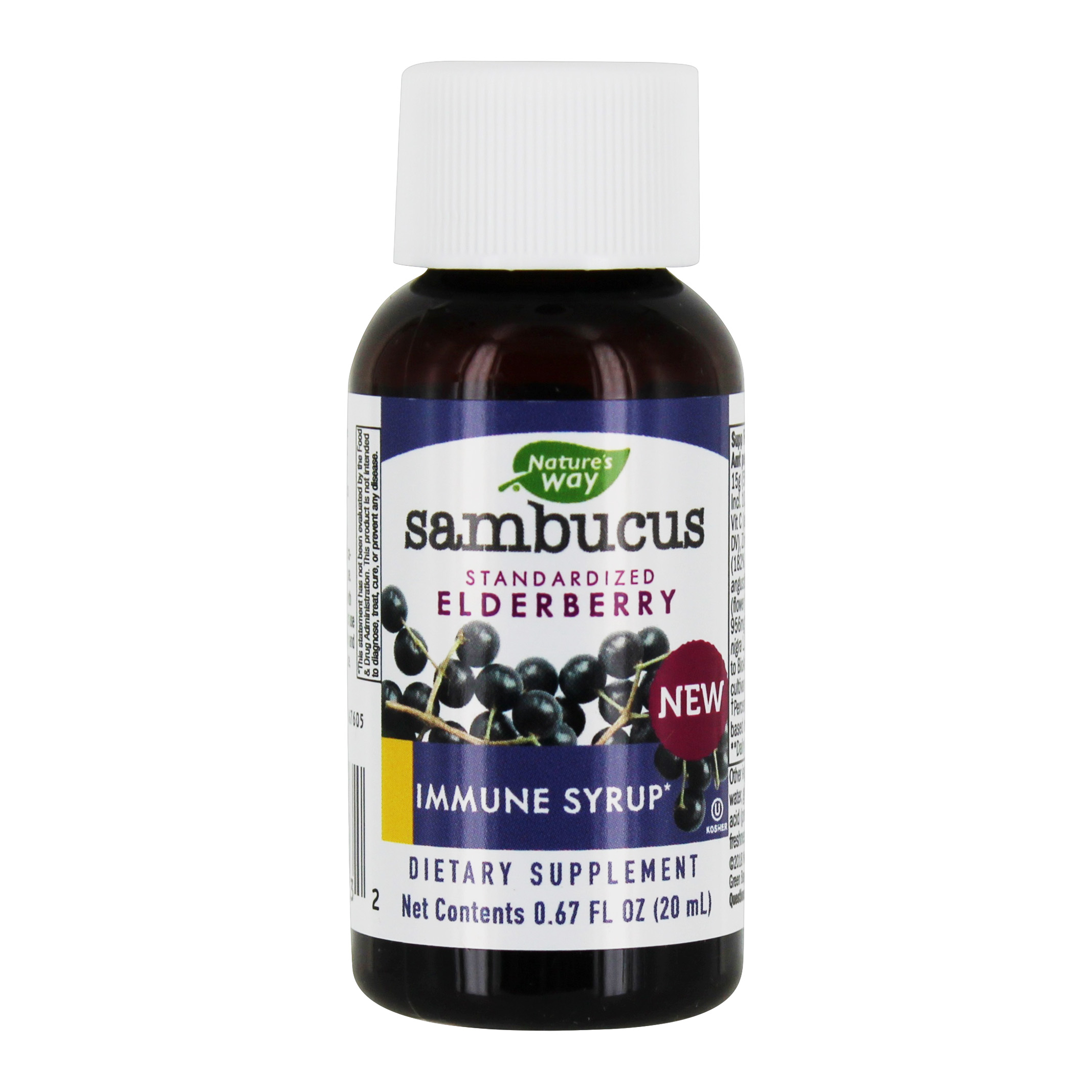 Nature's Way - Sambucus Standardized Elderberry Single Shot Immune Syrup - 0.67 fl. oz.