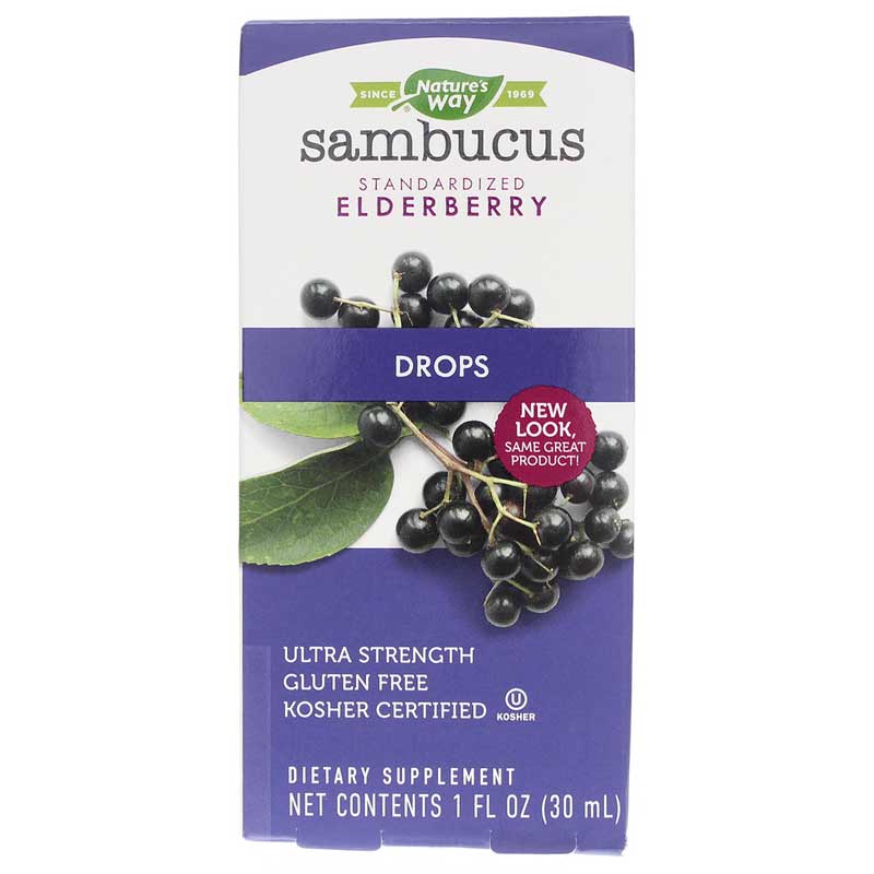Natures Way Sambucus Elderberry Drops 1 Oz