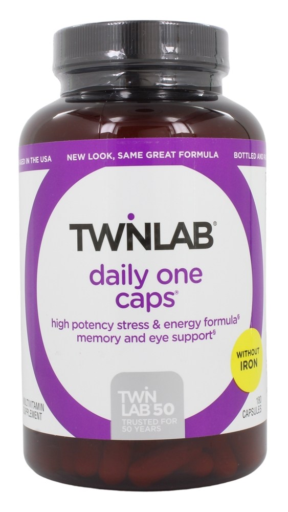 Twinlab - Daily One Caps Multivitamin & Mineral without Iron - 180 Capsules