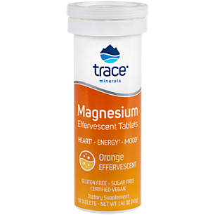 Magnesium Effervescent Tablets for Heart, Energy & Mood - Orange (10 Tablets)