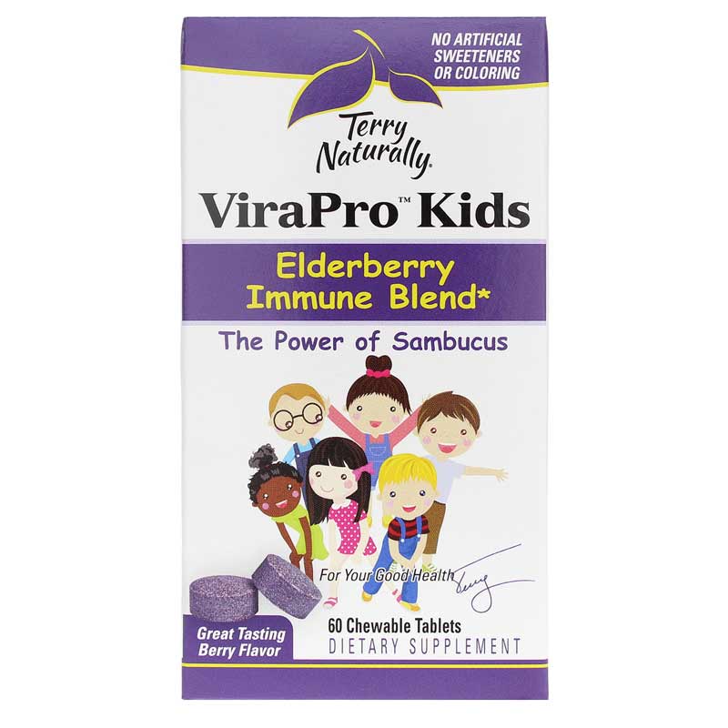 Terry Naturally ViraPro Kids Elderberry Immune Blend 60 Chewable Tablets