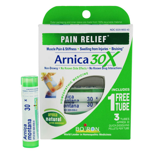 Boiron - Arnica Homeopathic Medicine for Pain Relief 30 X - 3 Tubes