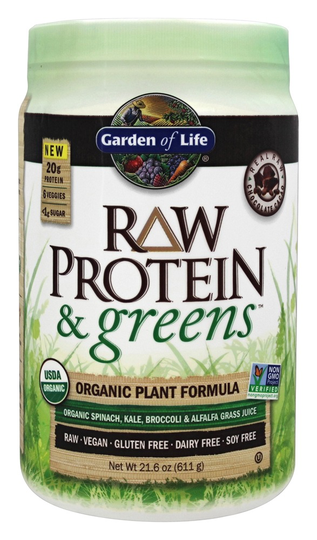 Garden of Life - Raw Protein & Greens Organic Plant Formula Real Raw Chocolate Cacao - 21.6 oz.