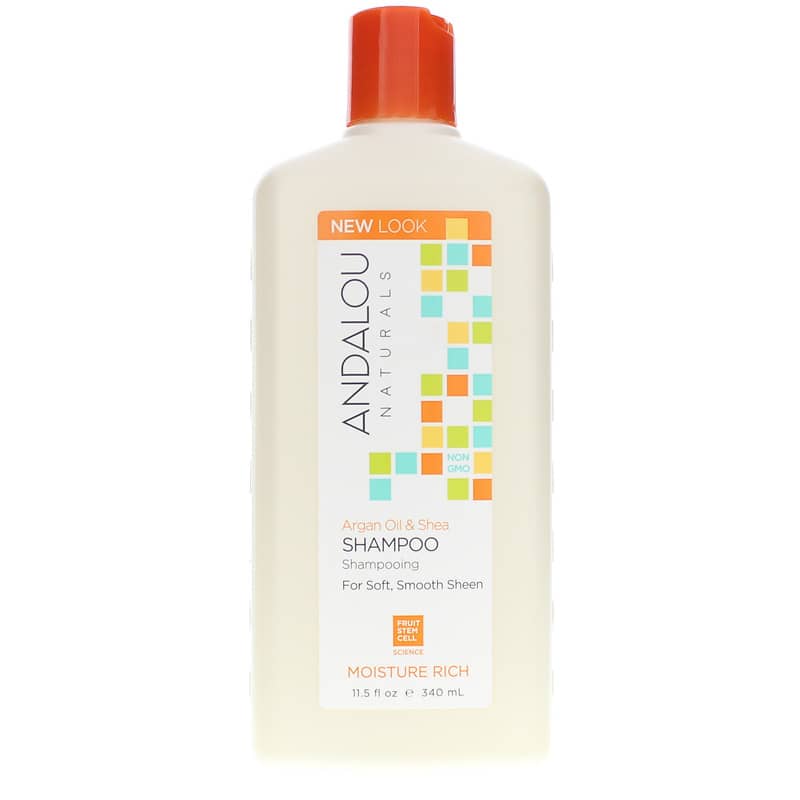 Andalou Naturals Argan Oil & Shea Shampoo, Moisture Rich Formula 11.5 Oz