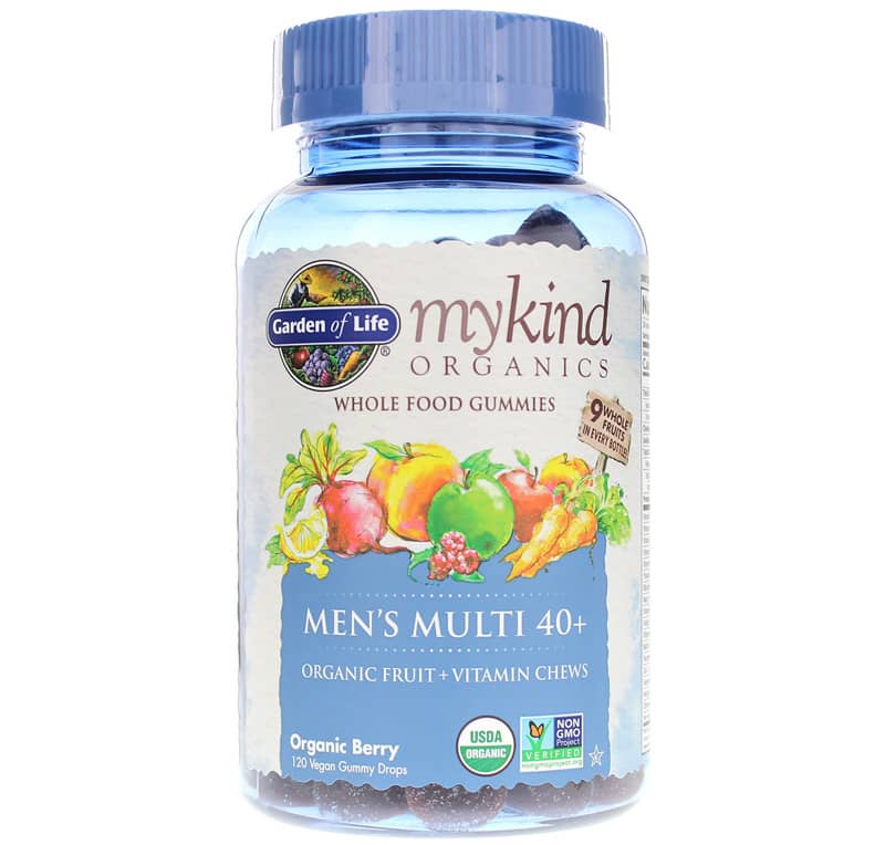Garden of Life mykind Organics Men's Multi 40+ Whole Food Multivitamin Gummies 120 Gummies