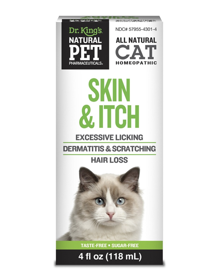 King Bio - Natural Pet Pharmaceuticals Skin & Itch For Cats Taste-Free - 4 fl. oz.