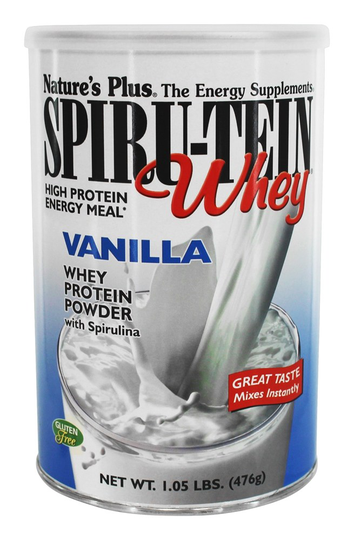 Natures Plus - Spiru-Tein Whey High Protein Energy Meal Vanilla - 1.05 lbs.