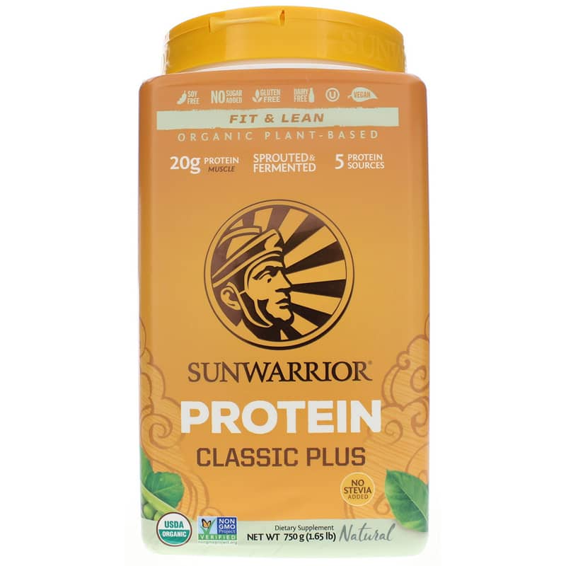 Sunwarrior Classic Plus Organic Protein Natural 1.65 Lbs