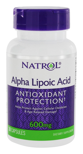 Natrol - Alpha Lipoic Acid Antioxidant Protection 600 mg. - 30 Capsules