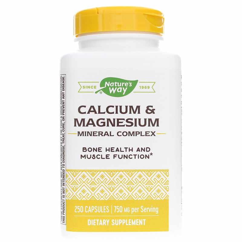 Natures Way Calcium & Magnesium Mineral Complex 250 Capsules