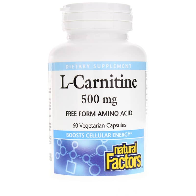 Natural Factors L-Carnitine 500 Mg 60 Veg Capsules