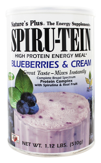 Natures Plus - Spiru-Tein High Protein Energy Meal Blueberries & Cream - 1.12 lbs.