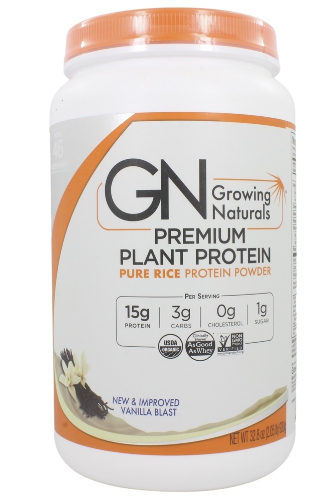 Growing Naturals - Organic Rice Protein Vanilla Blast - 32.8 oz.
