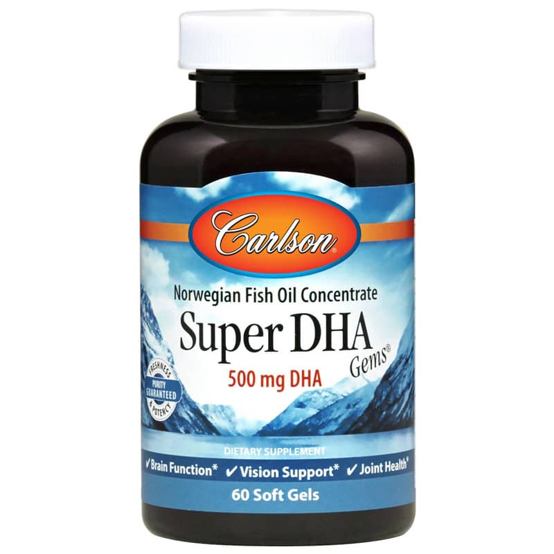 Carlson Labs Super DHA Gems 500 Mg 60 Softgels