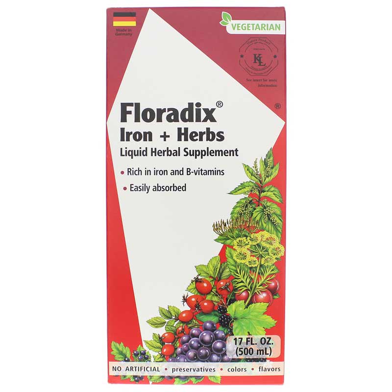 Salus Floradix Iron + Herbs Liquid Extract 17 Oz