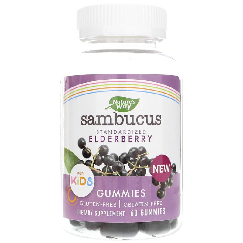Natures Way Sambucus Elderberry Gummies for Kids 60 Gummies