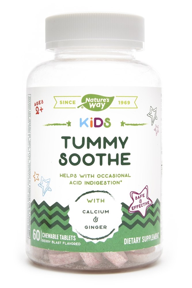 Nature's Way - Kids Tummy Soothe Berry Blast - 60 Chewable Tablets