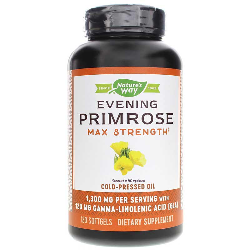 Natures Way Evening Primrose Max Strength 1300 Mg 120 Softgel Capsules
