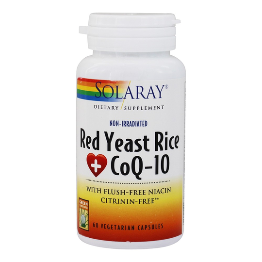 Solaray - Red Yeast Rice Plus CoQ-10 - 60 Vegetarian Capsules