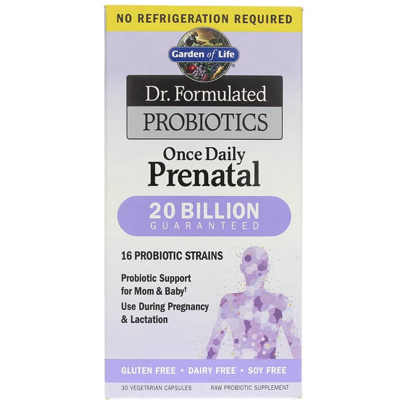 Garden of Life Dr. Formulated Probiotics Once Daily Prenatal Shelf-Stable 30 Veg Capsules