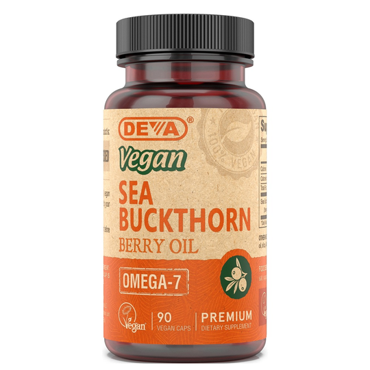 Deva Nutrition - Premium Vegan Sea Buckthorn Berry Oil Omega-7 - 90 Vegan Caps