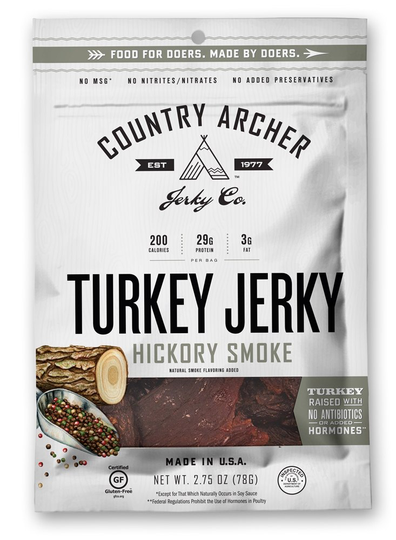 Country Archer - All Natural Turkey Jerky Hickory Smoke - 2.5 oz.