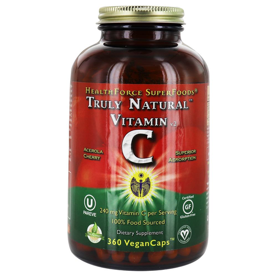HealthForce Superfoods - Truly Natural Vitamin C - 240 Vegan Capsules