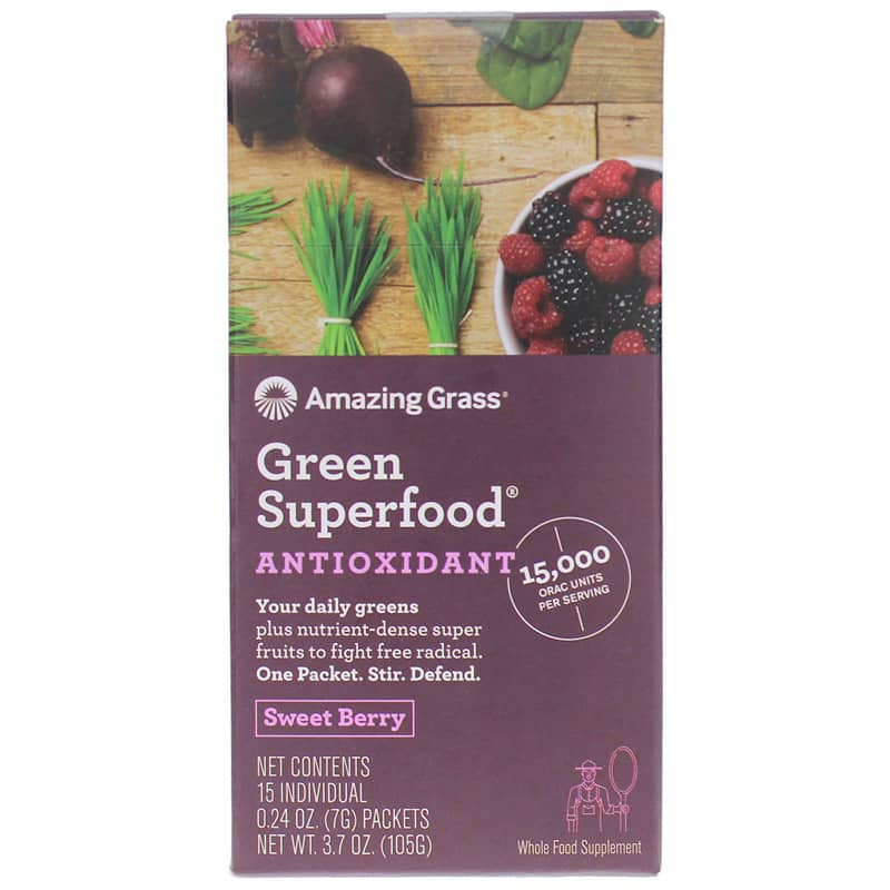Amazing Grass Green Superfood Antioxidant Sweet Berry 15 Packets