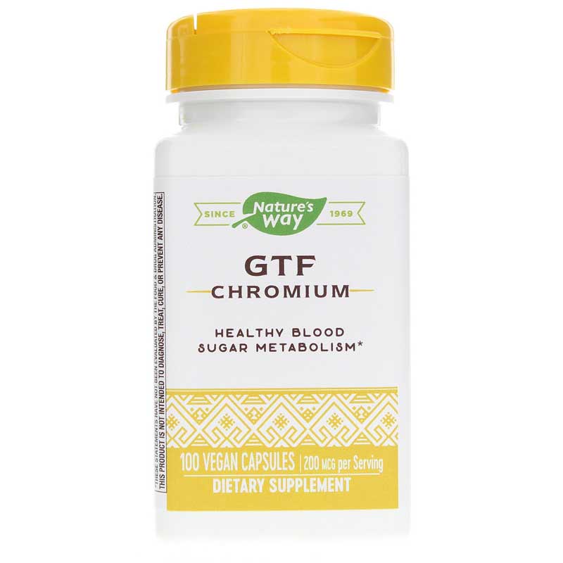 Natures Way GTF Chromium 100 Vegan Capsules