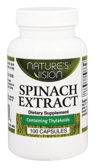 Nature's Vision - Spinach Extract 750 mg. - 100 Capsules