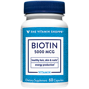 Biotin for Hair, Skin & Nails Support - 5,000 MCG (60 Capsules)