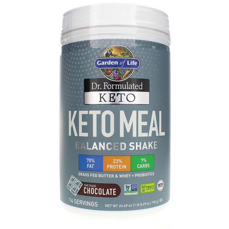 Garden of Life Dr. Formuated Keto Meal Balanced Shake Chocolate 24.69 Oz
