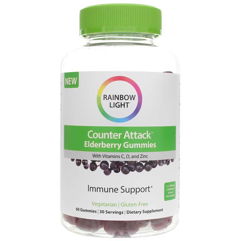 Rainbow Light Counter Attack Elderberry Gummies 60 Gummies